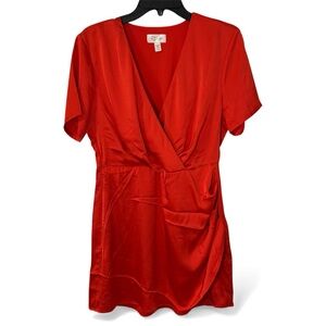 RD Style Vibrant Orange/Red Dress - Size L